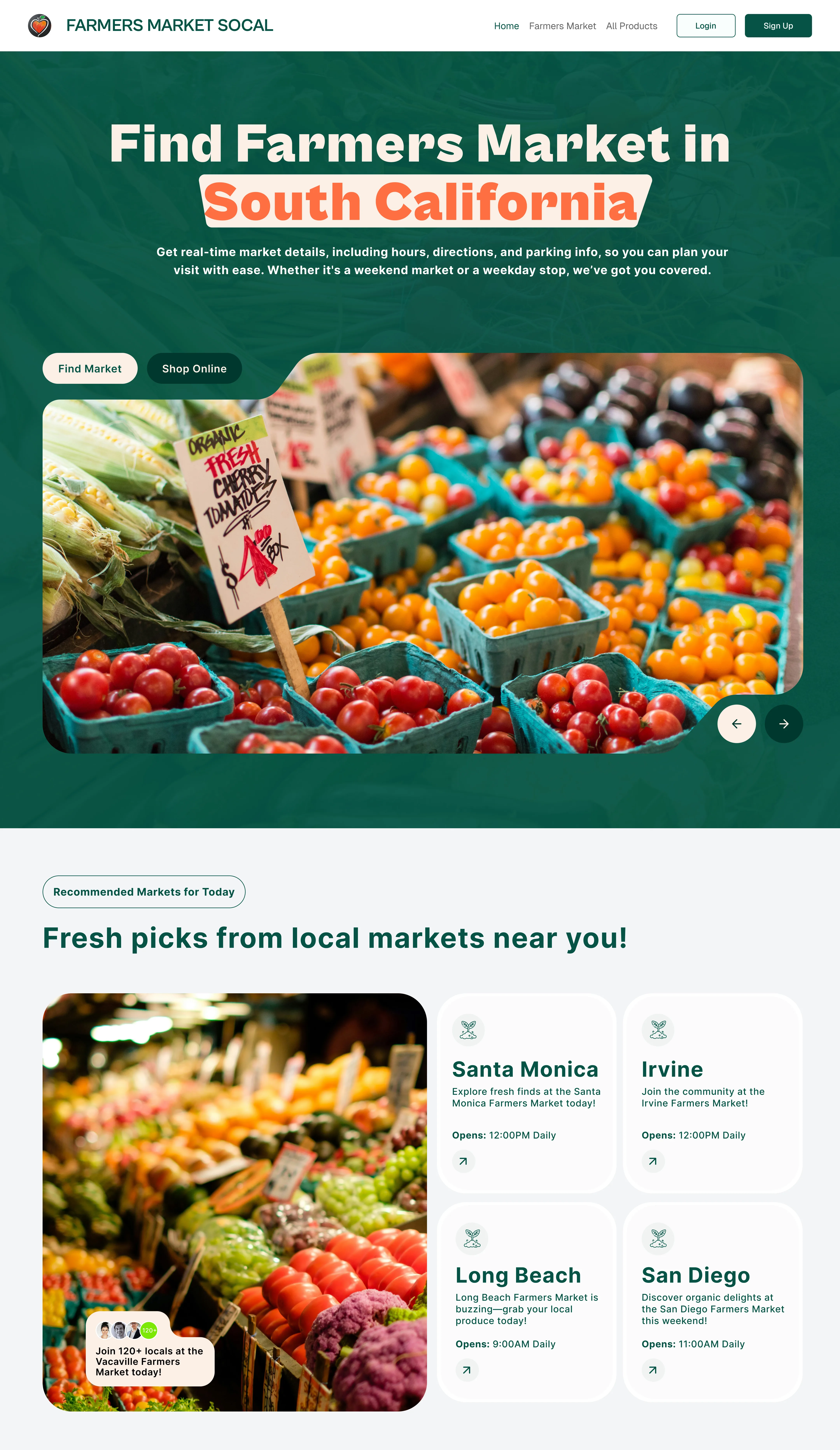 Homepage showing primary discovery and shopping entry points